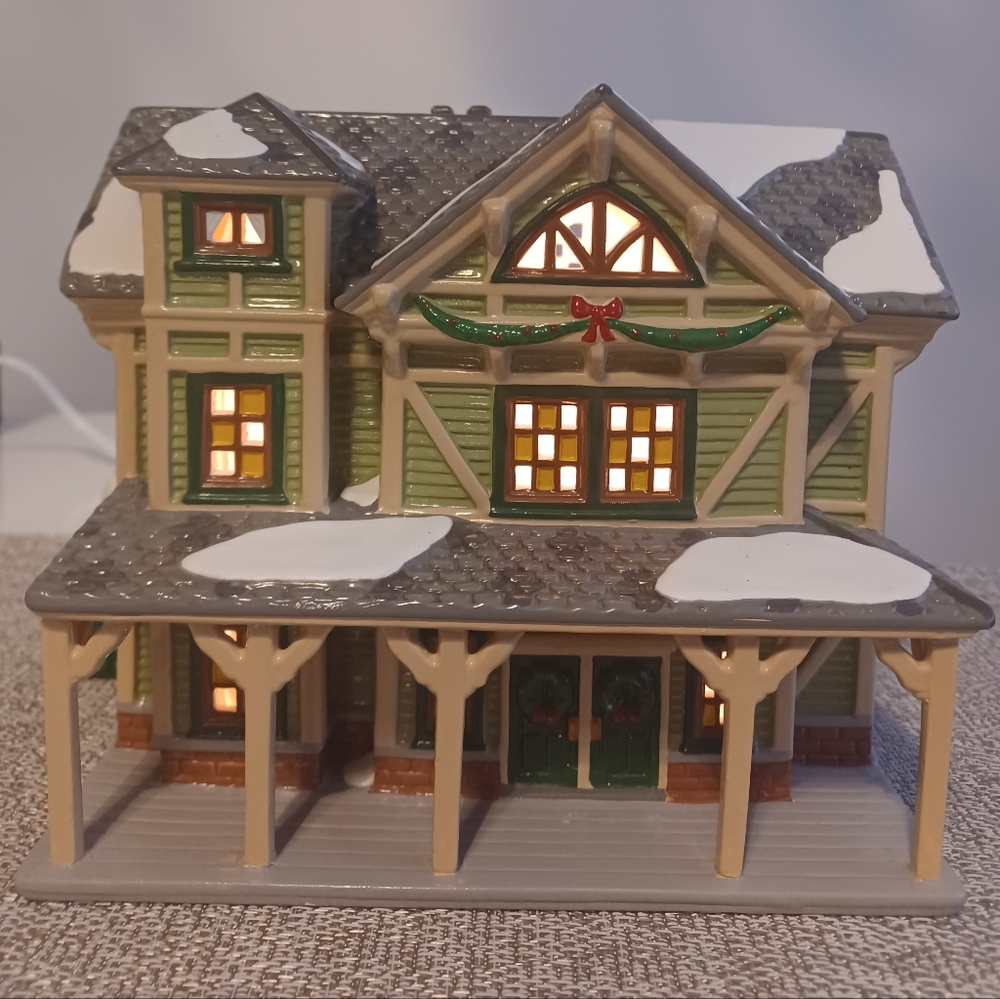 Stick Style House Dept 56 American Architecture Original Snow Village #54943